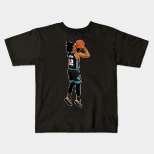 Ja Morant #12 Shoots Three Points Kids T-Shirt